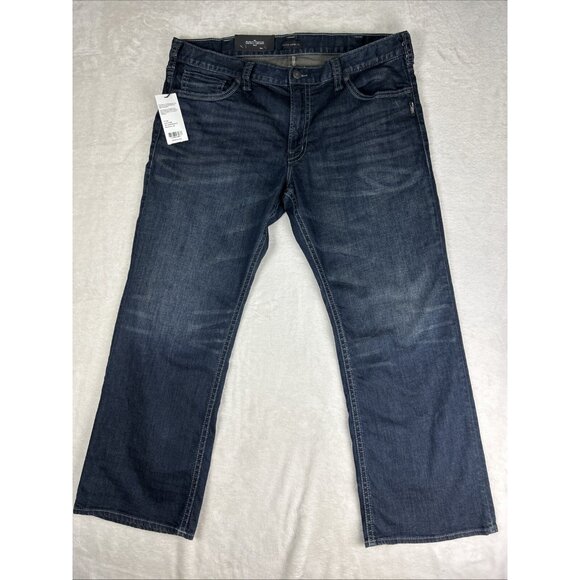 NWT Silver Jeans Men’s Size 40x32 Zac Relaxed Fit Straight Leg Dark Wash NEW - Picture 1 of 13